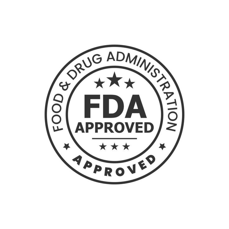 fda icon or food and drug administration icon for cbd label design, packaging design elements